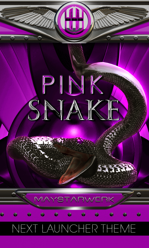 Android application Next Launcher Theme pink snake screenshort