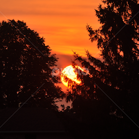 Fire in the sky by Debbie Annable Carr - Landscapes Sunsets & Sunrises