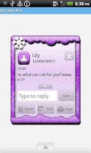 Download GO SMS THEME/GlitterSnowFlak APK