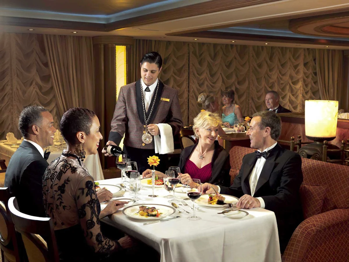 Cunard-Queen-Victoria-Princess-Grill - Have an elegant, sophisticated gourmet dinner with complimentary fine wine at the Princess Grill aboard Queen Victoria.