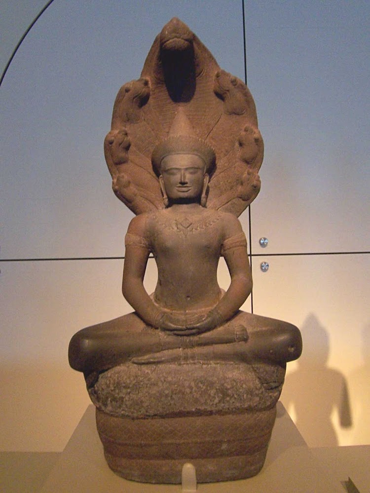 A 12th century Cambodian statue of Buddha at the Asian Art Museum in San Francisco.