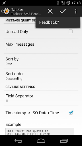SMS Reader for Tasker