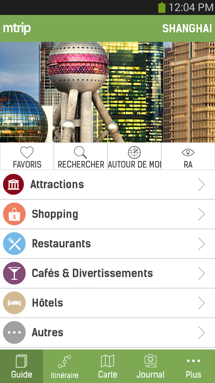 Android application Shanghai Travel Guide – mTrip screenshort