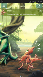 Dinosauří Theme GO SMS Pro poster 1