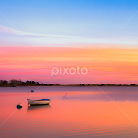 'Dinghy, Green Pond'East Falmouth, Cape Cod, MA.www.petrizzofineart.com by Michael Petrizzo - Landscapes Waterscapes