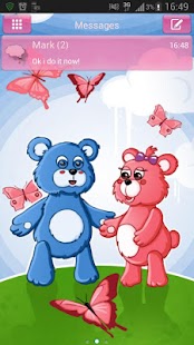 GO SMS Pro Theme teddy bears - screenshot thumbnail