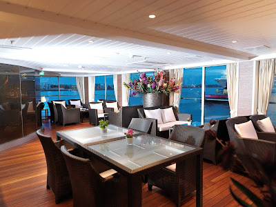 Spend time with your partner or meet new friends in the lounge of AmaDolce. The river cruise ship's itineraries include France, Luxembourg, Germany, Hungary and Prague, the Czech Republic. 