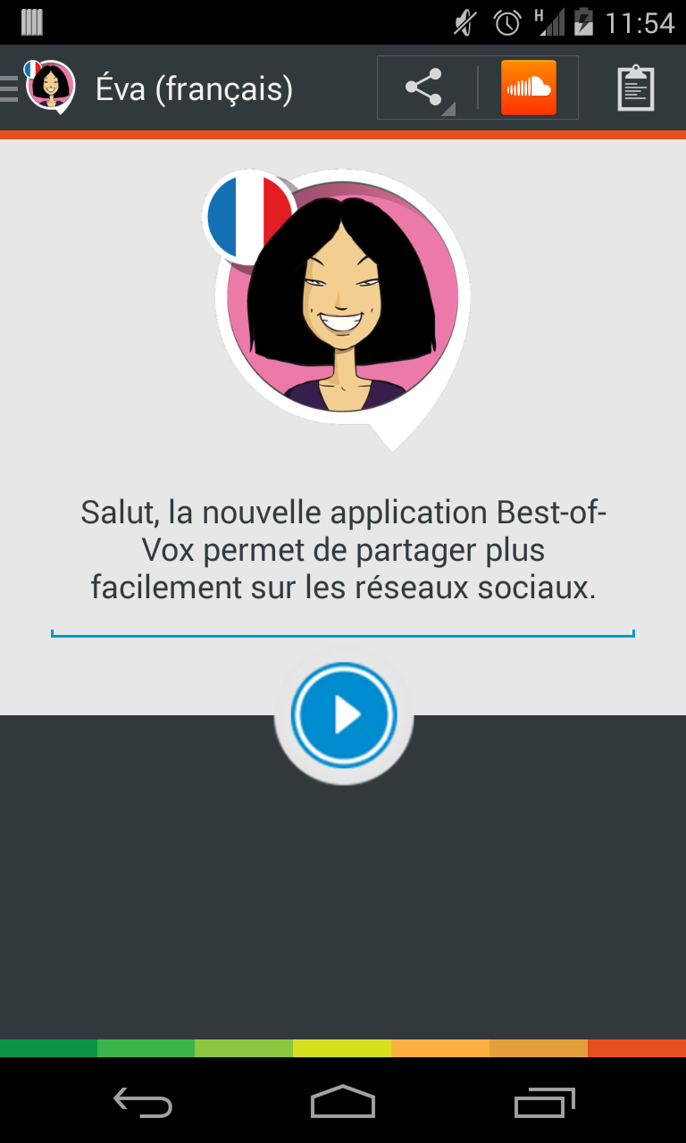 Eva voice (French) Screen 1