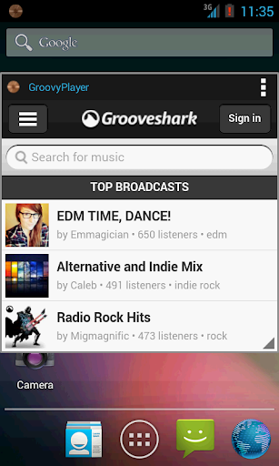 Music Player for Groove Shark