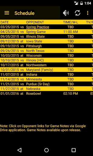 Iowa Hawkeye Football Schedule