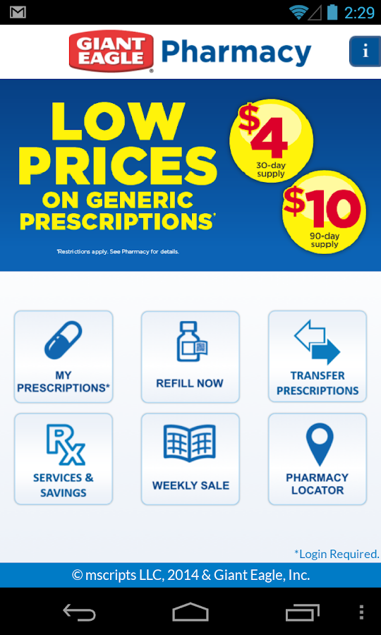 Giant Eagle Pharmacy Android Apps on Google Play