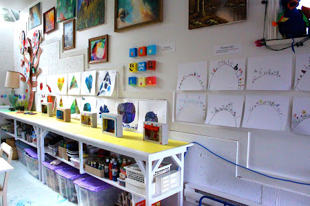 A bright sunny day for the final day of art, and all set up for the art show!