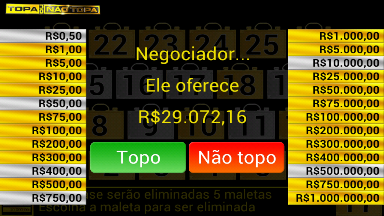 Topa ou não topa - screenshot