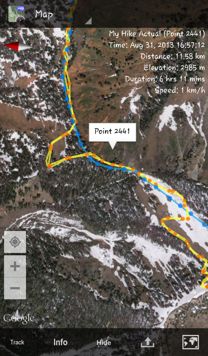 Android application Hiking Route Planner screenshort