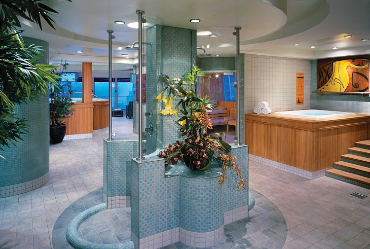 Enjoy being pampered at Norwegian Jewel's Bora Bora Health Spa and Beauty Salon thermal suite. 