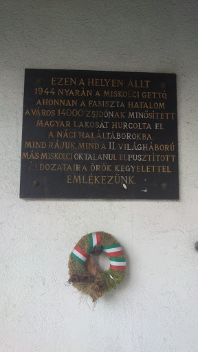 1944 Miskolci gettó emlékére