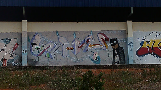 Grafite Batman Assustado
