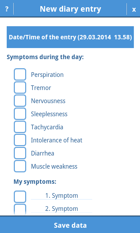 Thyroid diary- Hyperthyroidism Screen 2