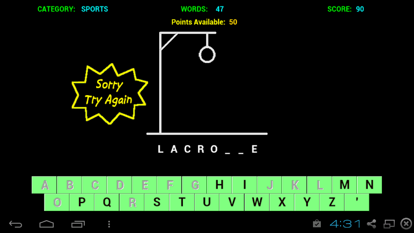Hangman Screen 3