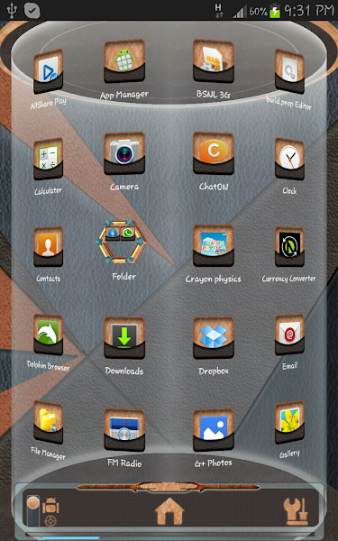 Next Launcher Leather 3D Theme v1.0