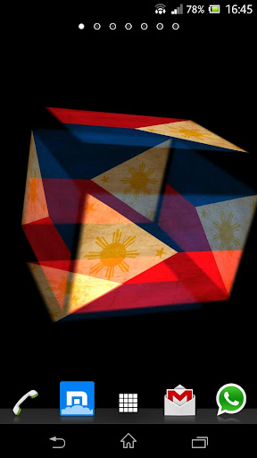 3D Philippines Cube Flag LWP