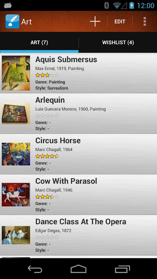 Android application Art Collectors screenshort