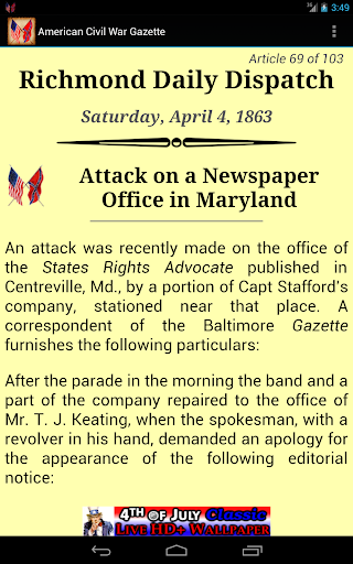 【免費教育App】1863 Apr Am Civil War Gazette-APP點子