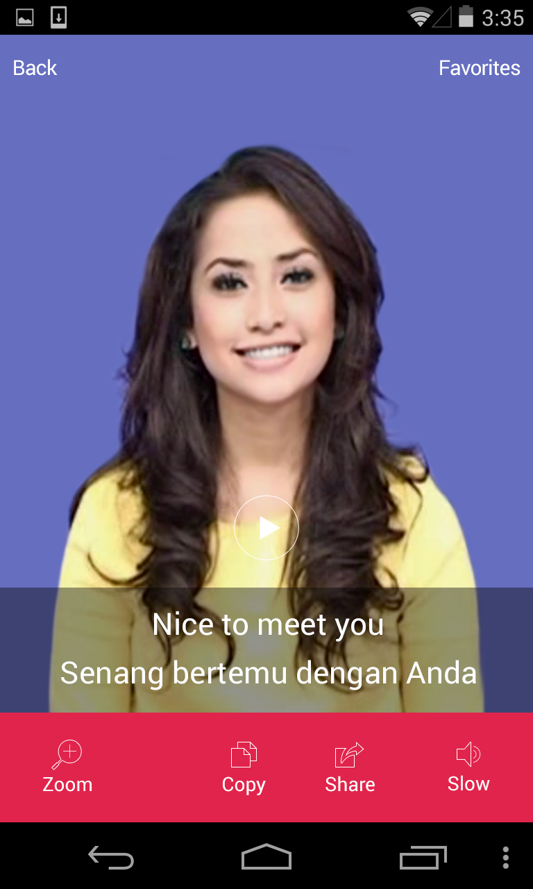 Android application Indonesian Video Translation screenshort