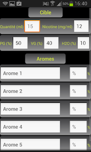 E-Liquid Calculator NOADS Screen 3