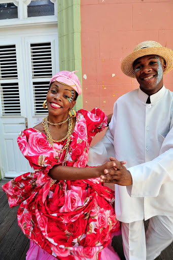 couple-traditionnel-Martinique - A couple celebrating their French-Caribbean heritage on Ash Wednesday. 