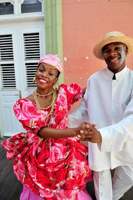 A couple celebrating their French-Caribbean heritage on Ash Wednesday. 