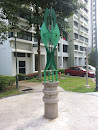 Green Fern Sculpture 