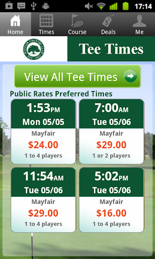 Mayfair Golf Tee Times