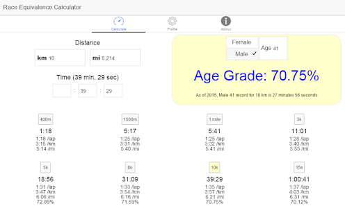 Race Pace Grade Calculator Screenshots 1