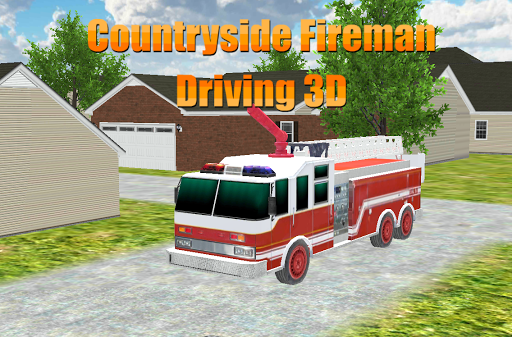 countryside fireman driving 3D