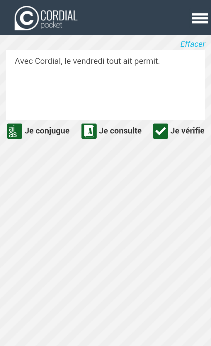French spellchecker Screen 1