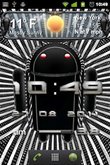 beautiful weather widget black
