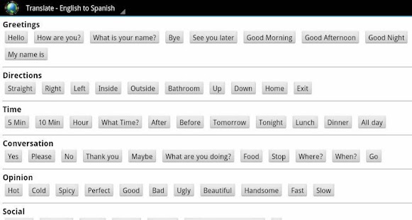 Translate - English/Spanish Screenshots 3