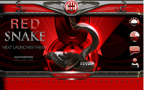 Next Launcher Theme red snake