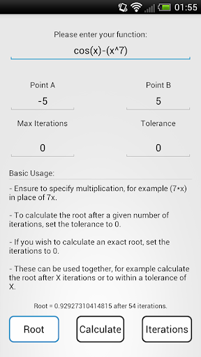 Bisection Calculator