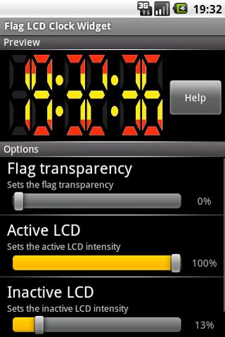 Flag LCD Clock Widget España