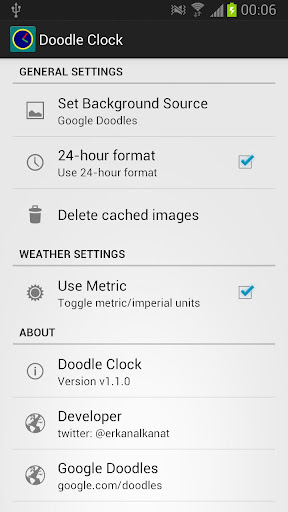 Doodle Clock Widget