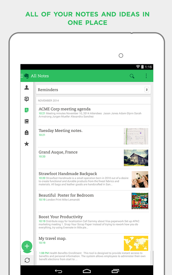 Evernote - screenshot