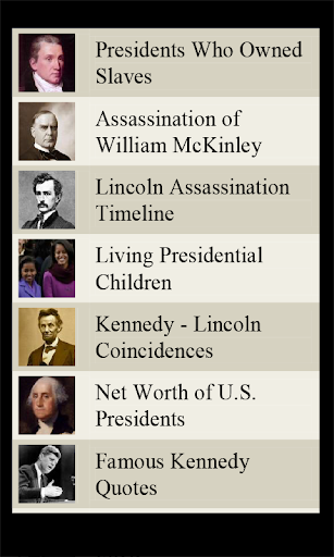 U.S. President's Lists