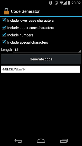 Random Code Password Generator