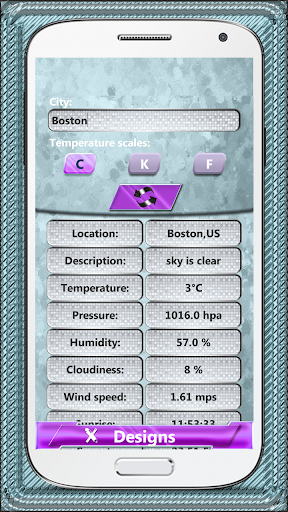 Glass Weather Clock Widget