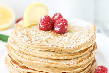 Lemon Curd Whole Wheat Pancakes