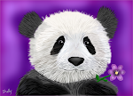 Panda <3 's Purple Flowers