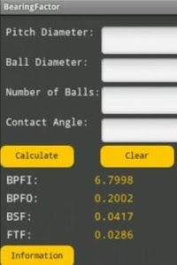 Bearing Factor Calculator screenshot 1