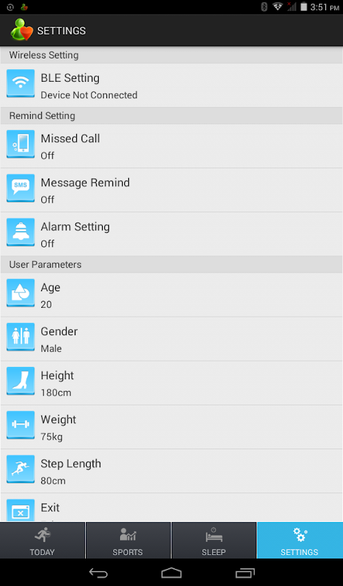 Android application LTWH05 screenshort